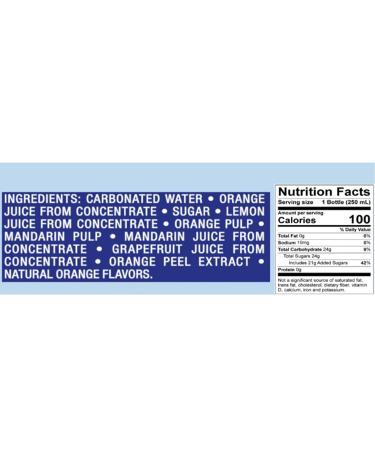 Orangina Citrus Sparkling Juice Beverage - Original French Recipe - 18 Bottles (8.5 oz) - No Artificial Ingredients - Buy Online on GoSupps.com