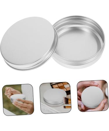 SOESFOUFU Box Silver Tins with Lids Cosmetic Cans Screw Lid Clear Lip Balm Candle Tin Jar Salve Jar Refillable Cosmetic Container Aluminium Sample Jar Clear Purses With Cover Cream Travel - Buy Online on GoSupps.com