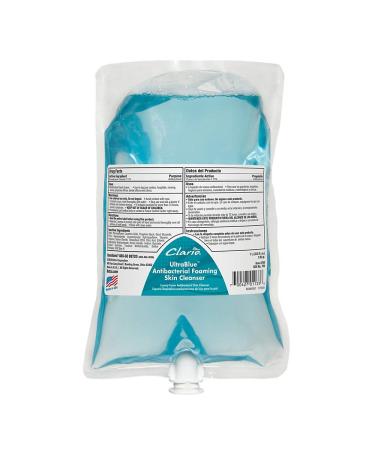 Betco Clario Ultrablue Antibacterial Foaming Skin Cleanser Clean Ocean Scent 1 000 mL Case of 6