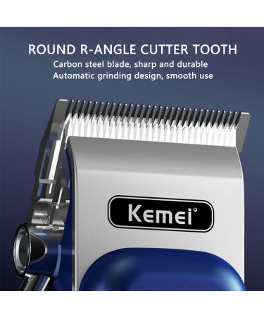 KEMEI Professional Hair Clippers for Men Electric Cordless Hair Trimmer Rechargeable Hair Cutting Kit with LCD Display&Grooming Set for Family(KM-1895) Blue - Buy Online on GoSupps.com