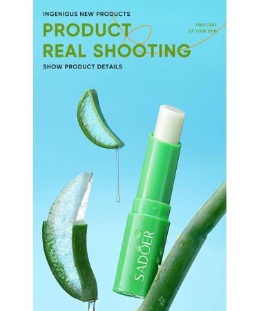 Aloe Vera Lipstick Set of 3 Moisturizing Lip Balm Repairing Lip Balm Aloe Vera Lip Gloss Plumping Effect Lipstick for Dry and Cracked Lips Lip Care - Buy Online on GoSupps.com