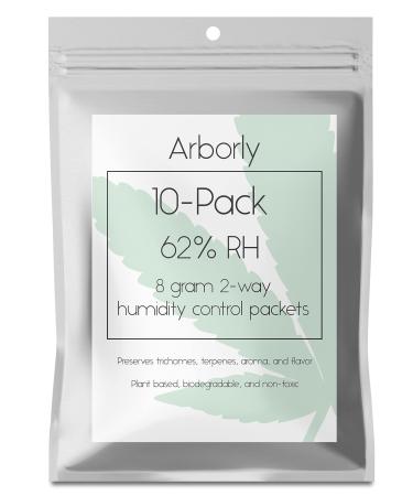 62-Percent Humidity Control Packs - 8 Gram - 10 Pack - All-Natural 2-Way Humidity Control Packets Keep Flower, Herbs Fresh 0.28 Ounce (Pack of 10)