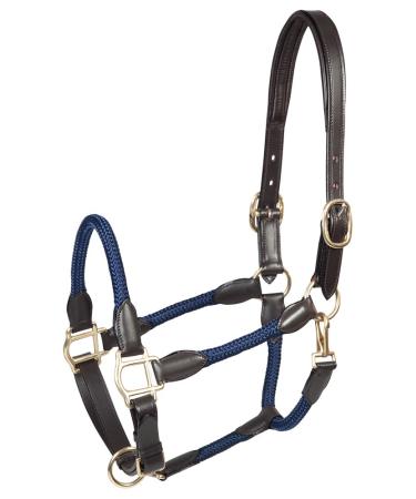 PFIFF leather halter 'Lina' adjustable on both sides dark blue pony pony dark blue