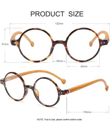 JOVAKIT Retro Round Blue Light Blocking Glasses - Vintage Style Non-Prescription Eyeglasses for Men & Women - A1 Brown Tortoise - 43mm - Buy Online on GoSupps.com