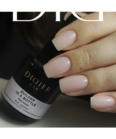 Didier Lab - Premium Nail Builder Gel in a Bottle Pink Mask - Strengthens Natural Nails - LED UV Builder Gel for Nails - Hard Gel Nail Builder for Nail Repair - Nail Gel Extension 15ml 15 ml (Pack of 1) BIAB Pink Mask - Buy Online on GoSupps.com