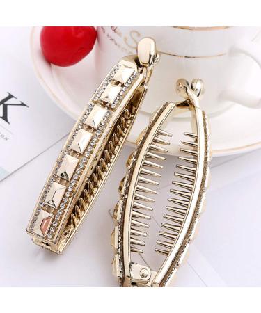 4 Plastic Banana Hair Clips - Rhinestone Fish Design Hair Accessories for Girls & Women - Buy Online on GoSupps.com