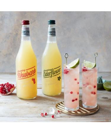 Cawston Press Sparkling Rhubarb Drink - 6x750ml Glass Bottles | No Sugar/Sweeteners/Artificial Colours/Preservatives - Buy Online on GoSupps.com