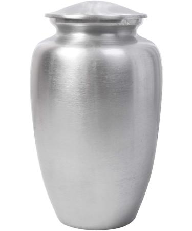 Cremation Urn for Adult Ashes Pewter Urn for Human Ashes Cremation Urns for Human Ashes Metal Hand Painted Burial and Funeral Cremation Urn With Elegant Finish - 10 Inch (25 CM) - Silver 10" Plain Silver - Buy Online on GoSupps.com