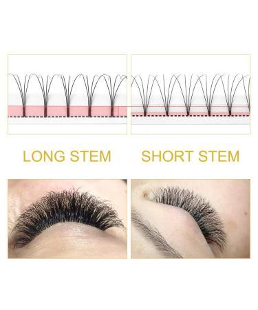 Premade Volume Eyelash Extensions 6D Long Stem Fans .07 .10 - C D Pre made Lash Fans Mix 9-16 (10mm) - Buy Online on GoSupps.com