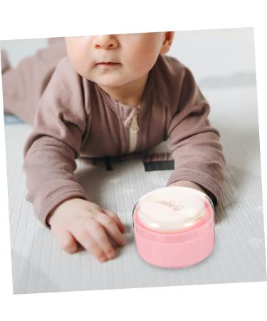 GAFOKI 4pcs Baby Powder Puff Travel Dispenser - Pink Loose Powder Puff Container for After-Bath Use - Buy Online on GoSupps.com