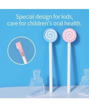 Y-Kelin Kids Tongue Cleaner Set - Lollipop Shape Silicone Tongue Brush for Kids - Reduce Bad Breath - 2 Pack - Buy Online on GoSupps.com