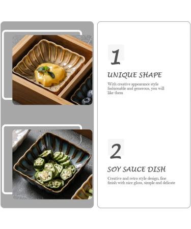 for Storage Condiments Home Sushi Dipping Household Ceramic Square Ketchup Dishes Vinegar Kitchen Serving Porcelain BBQ Mini Snack Bowls Decorative Plates Condiment Side - Buy Online on GoSupps.com