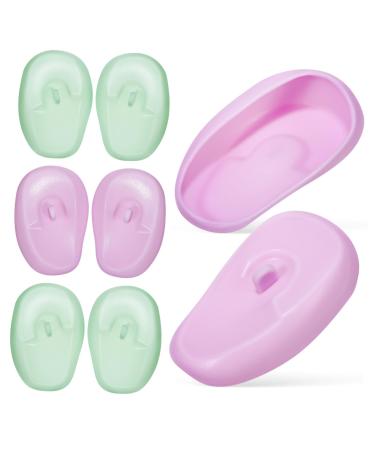 SOIMISS 4 Cache Oreilles Silicone pour Coloration des Cheveux Vert Oreilles tanches pour Coiffure S che Cheveux Natation et Maquillage Confortables et Durables