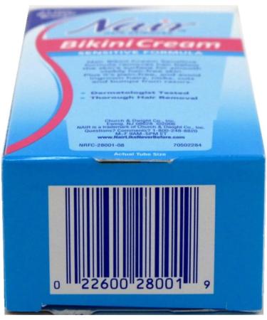 Nair Sensitive Bikini Cream Hair Remover - 1.7 oz (Pack of 3) - Buy Online on GoSupps.com