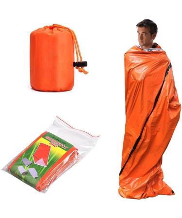 YDYJKI Emergency Survival Sleeping Bag 2 Pack - Waterproof Thermal Sack Blanket for Camping & Hiking (Green) - Buy Online on GoSupps.com