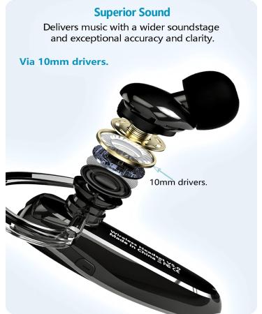 Ybtoo Bluetooth Headset V5.1 - Ultralight Wireless Handsfree Earpiece with Noise Cancellation Mic - Buy Online on GoSupps.com