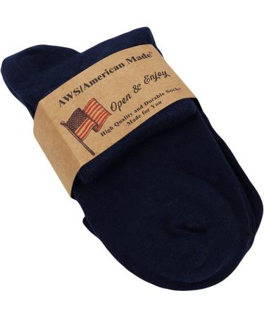 American Made Diabetic Ankle Socks 3 Pairs, Dark Navy, Size 5-7 (36-39 EU) - Buy Online on GoSupps.com