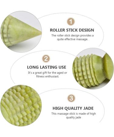 Lurrose Jade Massage Roller & Muscle Stick - Full Body Massager (Green) | International Shipping Available - Buy Online on GoSupps.com