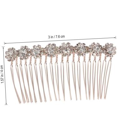 DOITOOL Flower Hairpin Comb Hair Barrettes Hair Pin Hair Clip Comb Rhinestone Bobby Pins Bride Sun Flower Headgear Flower Hair Clip Comb - Buy Online on GoSupps.com