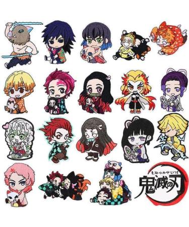 Iron on Anime Patches 19 Pieces Embroidered Iron on/Sew on Decorative Applique Patch Patches for DIY Jeans, Backpacks, Jackets, Shirts, Bag, Caps (19Pcs / Set)