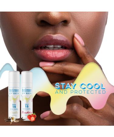 IceCream Sunscreen Lip Balms Sunburn Shield Lip Moisturizer Water-Resistant Sunblock for Lips Lip Care for All Ages Cruelty-Free & Sulfate-Free 4.5g Vanilla & Strawberry (Pack of 2) Vanilla & Chocolate 1 Count (Pack  - Buy Online on GoSupps.com