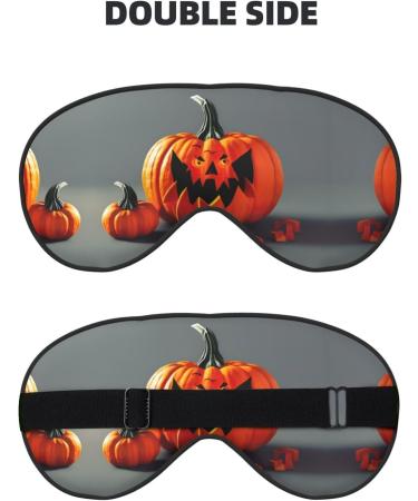 Fall Pumpkin Print Ultra-Soft Eye Mask | Light-Blocking for Optimal Comfort & Restful Sleep International Shipping Available - Buy Online on GoSupps.com