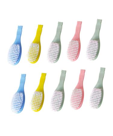 Healvian 20 Pcs Small Hair Brush Scalp Comb Hairbrushes Infant Hair Brush Comfortable Baby Brush Scalp Massager Brush Dandruff Cleaning Brush Household Baby Hair Brush Infant Accessory Pp Assorted Colorx2pcs 13.5X3.9CMx2...