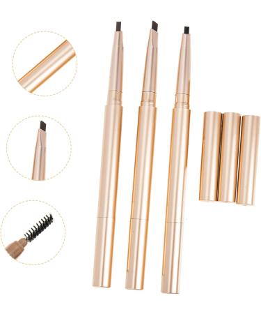 Mikinona 3pcs Double Ended Eyebrow Pencil Brow Pencil Brown Waterproof Brow Pencil Eyebrow Pencil Waterproof Makeup Accessories Eyebrow Pencil Dark Brown Makeup Tools Brow Pencil Black - Buy Online on GoSupps.com