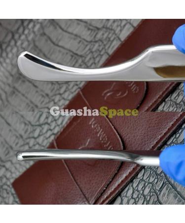 GuashaSpace Medical Grade Stainless Steel Soft Tissue Physical Therapy Chiropractic Sports injuries Therapy Gua Sha Tool Guasha Scraping Tool (ST004V Type) - Buy Online on GoSupps.com