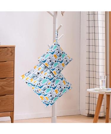 Ceekii Wet Dry Cloth Diaper Pockets - 3 Pack Waterproof Travel Bags for Baby Suits & Wet Clothing - Reusable & Stylish Light Blue - Buy Online on GoSupps.com