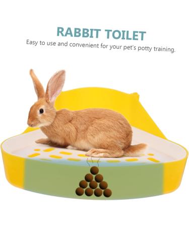 Levemolo Box Pet Potty Urinal Bunny Potty Rabbit Guinea Pig Bedding Pet Pee Small Animal Bedding Abs White 24.5X18.5cm White - Buy Online on GoSupps.com