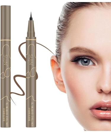 Waterproof Eyeliner High-Pigmented Extra-Fine Ink Eyeliner All Day Waterproof Liquid Eyeliner Makeup for Beginner Professional Makeup Artist and Daily Use Jiem-ca 04# Gray Brown - Buy Online on GoSupps.com