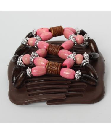 JUSTFOX Trend African Hairclip - Stylish Light Pink Hair Clip with Ornaments for International Shipping - Buy Online on GoSupps.com