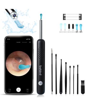 Ear Wax Removal - R1 Earwax Remover Tool with 1080P HD Camera 6 LED Lights - Wireless Ear Cleaner Built-in WiFi - Earwax Removal Kit Compatible with iPhone Android - 8 Pcs Accessories