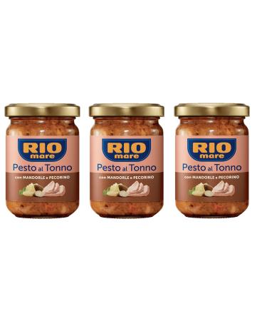 3x Rio Mare Tuna Pesto with Almonds and Pecorino tonijnpesto met amandelen in Pecorino 130 g