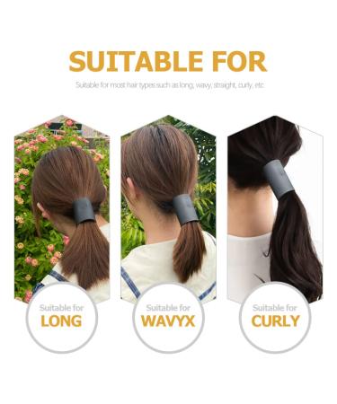 Black Leather Hair Ties for Thick, Heavy, or Curly Hair - Hair Wrap, Cuff, and Ponytail Holder - Buy Online on GoSupps.com