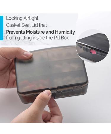 AKOAK Mini Pill Organizer - 6 Compartment Plastic Box for Beads Jewelry Vitamins & Supplements | International Shipping Available - Buy Online on GoSupps.com
