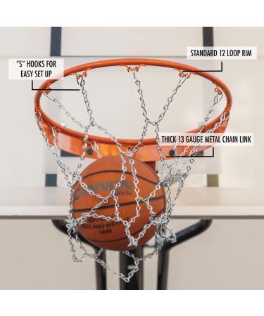 Cannon Sports Chain Basketball Net Replacement - Standard 12-Loop, Durable Outdoor Training & Driveway Practice - Buy Online on GoSupps.com