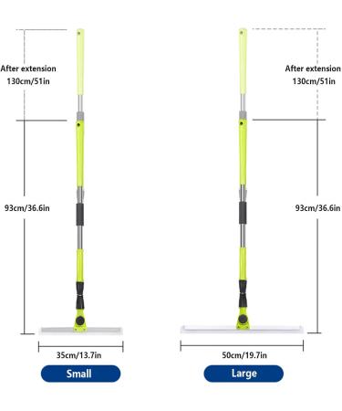 Silicone Broom with 51 Long Handle Silicone Brooms for Floor Cleaning Rubber Brooms for Floor Cleaning for Smooth Floors Rugs Windows Large:50 130cm - Buy Online on GoSupps.com