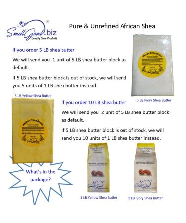 African 5lbs Raw Unrefined Shea Butter Good Quality Yellow Color - Buy Online on GoSupps.com