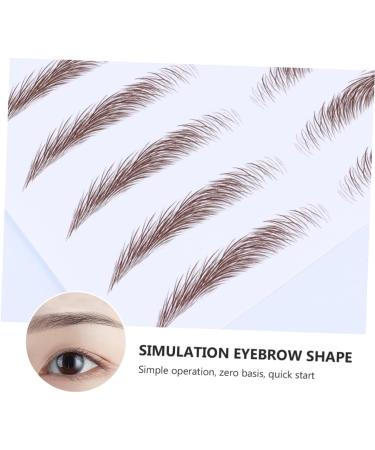 Beavorty 8 pcs eyebrow stickers makeup stickers hair eyebrows brown 6D Hair-Like Eyebrows Stickers 4d tool - Buy Online on GoSupps.com