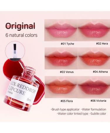 Natural Shine LUX REDDROP LIP CURE ATHENA Orange Red | Water Lip Stain (0.27oz) - Buy Online on GoSupps.com