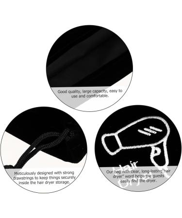 Baluue 12 Pcs Hair Dryer Storage Bag Roller Blow Dry Bag Hair Dryer Pouch Hairdyrer Wig Bags Black Flannel - Buy Online on GoSupps.com