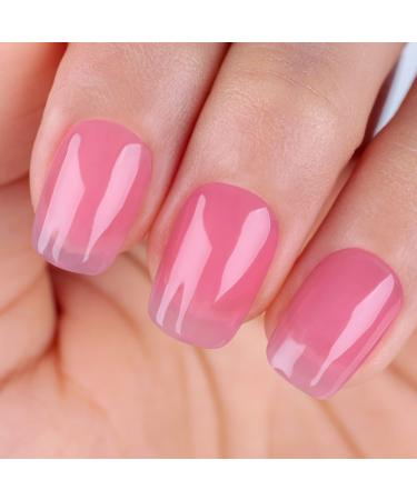 Imtiti Sheer Gel Nail Polish  Jelly Pink Translucent Color UV/LED Light Cure Gel Polish for Nail Art DIY Manicure and Pedicure at Home  0.5 fl oz