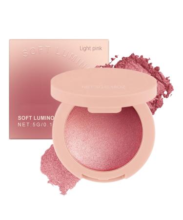 usefulbeauty Blush Powder Blush Makeup for Cheeks Highly Pigmented Glitter Cosmetics Long Lasting Buildable For Women Girls Party Wedding Light Pink