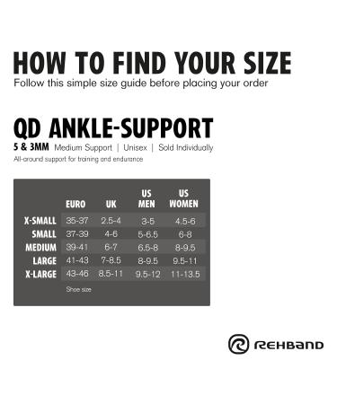 Rehband Ankle Brace | Neoprene Sports Ankle Support for Running & Fitness | Unisex Large Black - Buy Online on GoSupps.com