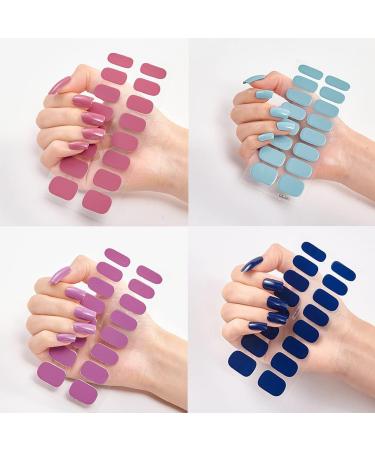 NAILDOKI Nail Stickers - 12 Sheets x 16 Pieces Full Wraps, Self-Adhesive Gel Nail Art Decals for Women & Girls - Buy Online on GoSupps.com