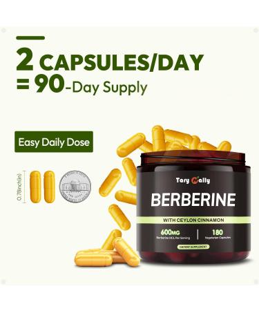 Liposomal GLP-1 Supplement Weight Loss - 600mg Berberine with Ceylon Cinnamon - Enhanced Absorption Formula for Healthy Glucose Metabolism & Metabolic Support - 180 Capsules (90 Days Supply) - Buy Online on GoSupps.com