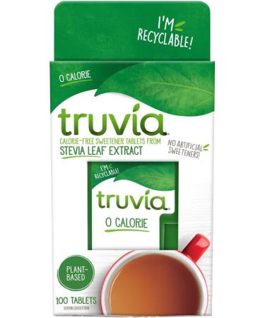 Stevia Sweetener Bundle With 4x Truvia Sweetener 100 Tablets 5g - Calorie-Free Sweetener Tablets From Stevia Leaf Extract (4 Pack Bundle Containing a Total of 400 Tablets) - Buy Online on GoSupps.com