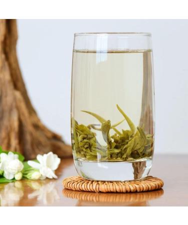 Newest MQUPIN Jasmine Dragon Pearls Green Tea 120g - Hand Rolled, Natural Floral Scent, Aromatic & Tonic | White 120g - Buy Online on GoSupps.com